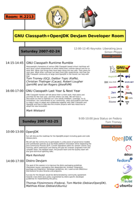 GNU Classpath+OpenJDK DevJam Developer Room