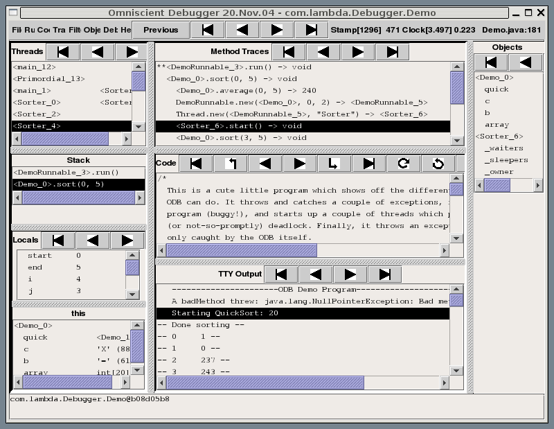 The Omniscient Debugging on GNU Classpath + JamVM